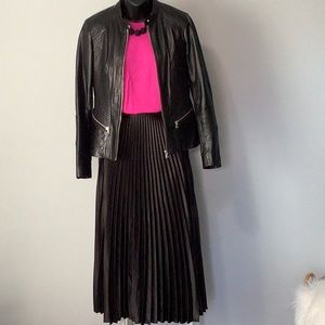 SHEIN~ Self Pleated MIDI Skirt